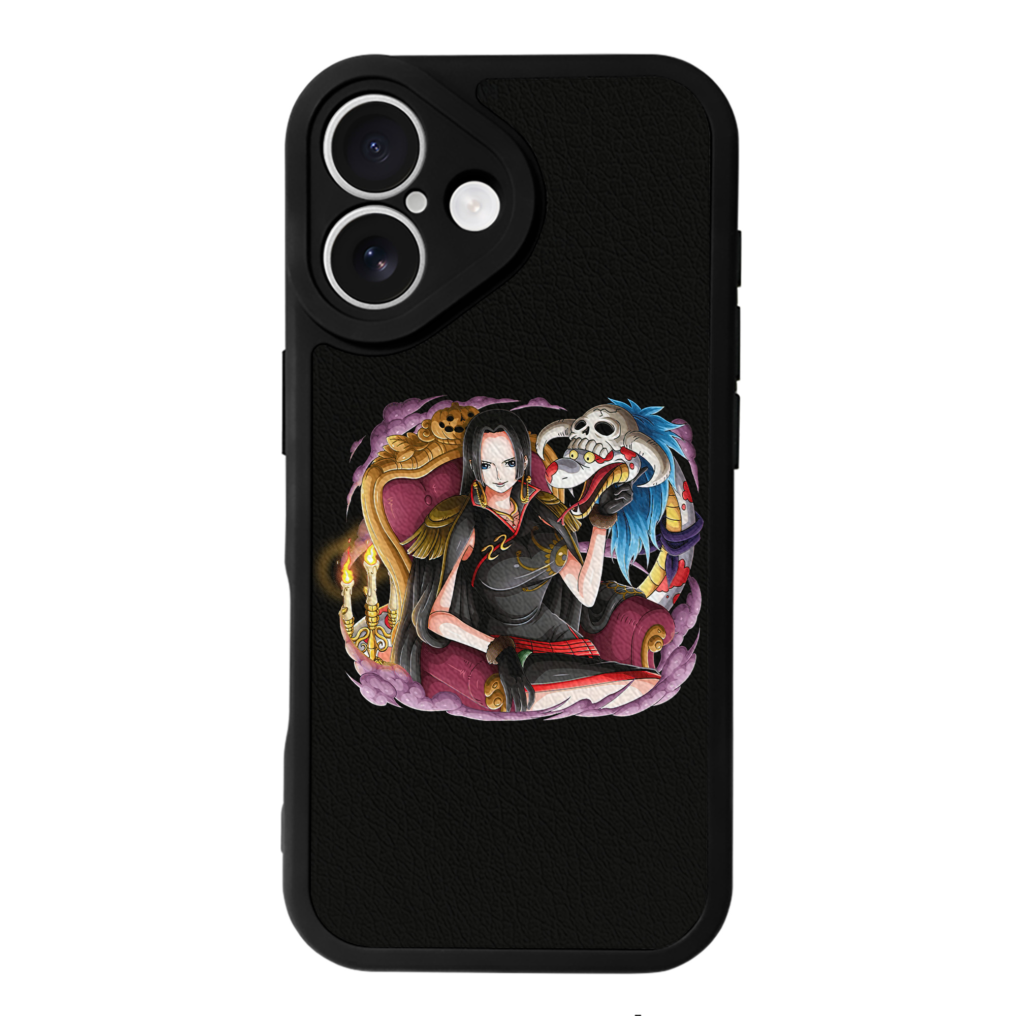 （画像用） ワンピース ボア・ハンコック ONE PIECE Boa·Hancock 【iPhone 16シリーズ対応】シリコンスマホケース（レザー調） 材質：シリコン